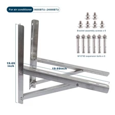 2Pack Steel Wall Mount Brackets for Mini Split AC Outdoor Unit Heavy Duty 400lbs