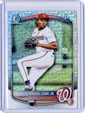 2025 Bowman Chrome Draft Mega Box Miguel Sime Jr 1st RC Mojo Refractor Nationals