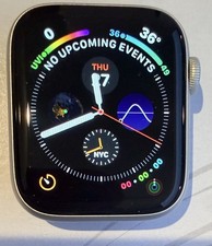 Apple Watch Series 5 44mm Silver Aluminum Case White Sport Band - MWVD2LLA