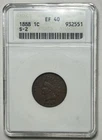 1888-P S-2 Snow 2 MPD Indian Head Cent EF40 Old Anacs Soapbox Holder - VERY RARE