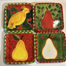 Set Of 4 Department 56 Ceramic Christmas Dess...