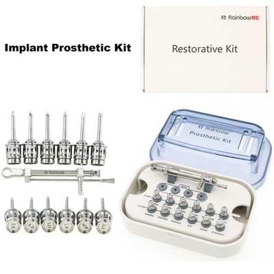 Universal Implant Prosthetic Kit Torque Wrench 10-70Ncm Ratchet Hex 12 drivers