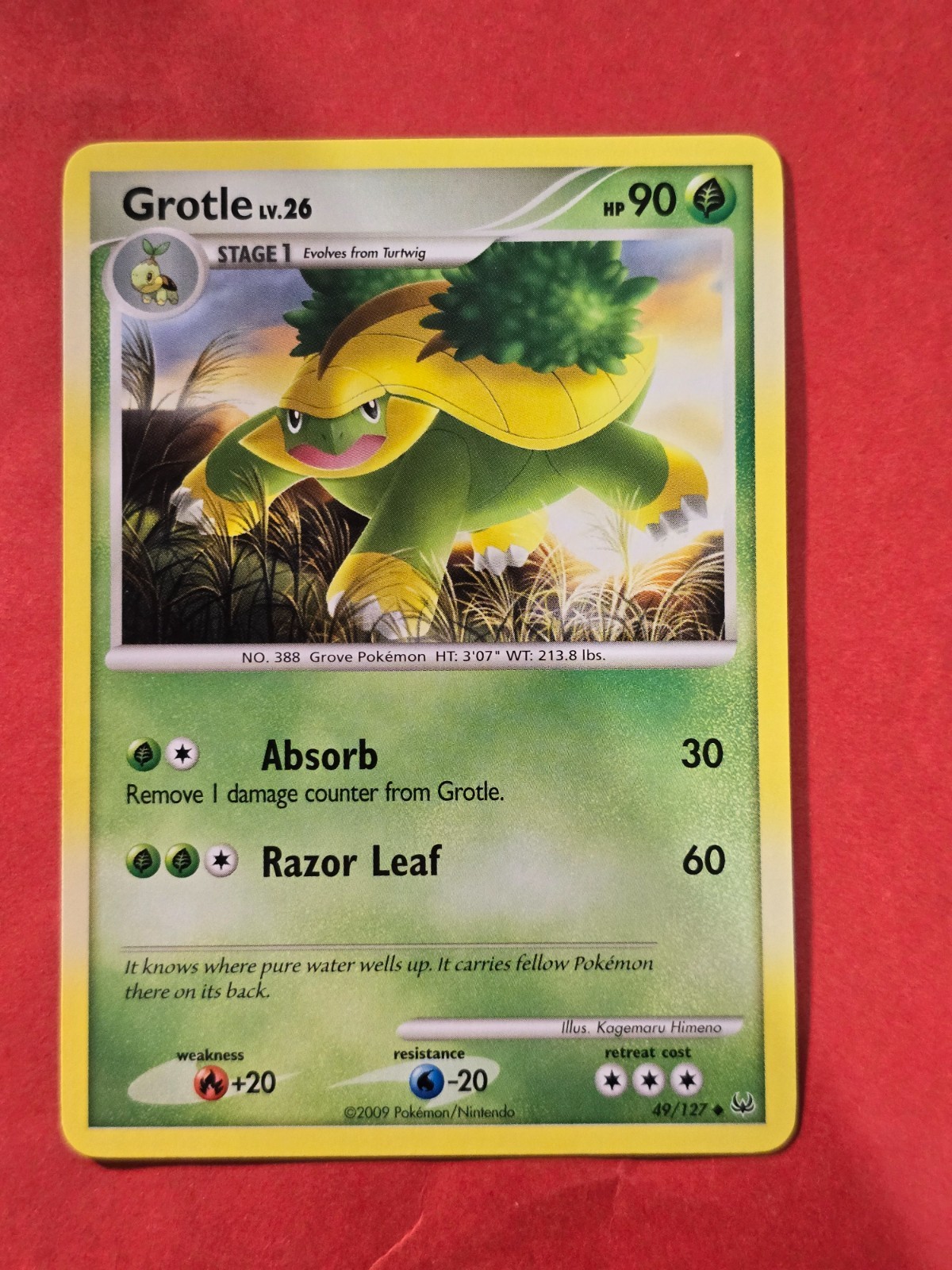 2009 Pokemon TCG Platinum #49 Grotle, UC, NF/H, cd39