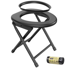 Portable Folding Toilet for Camping  Travel - 300LBS Capacity, Easy Clean