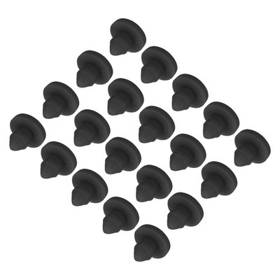 20pcs Silicone Snap in Locking Hole Plugs,3mm Narrow Groove 1.5mm Black