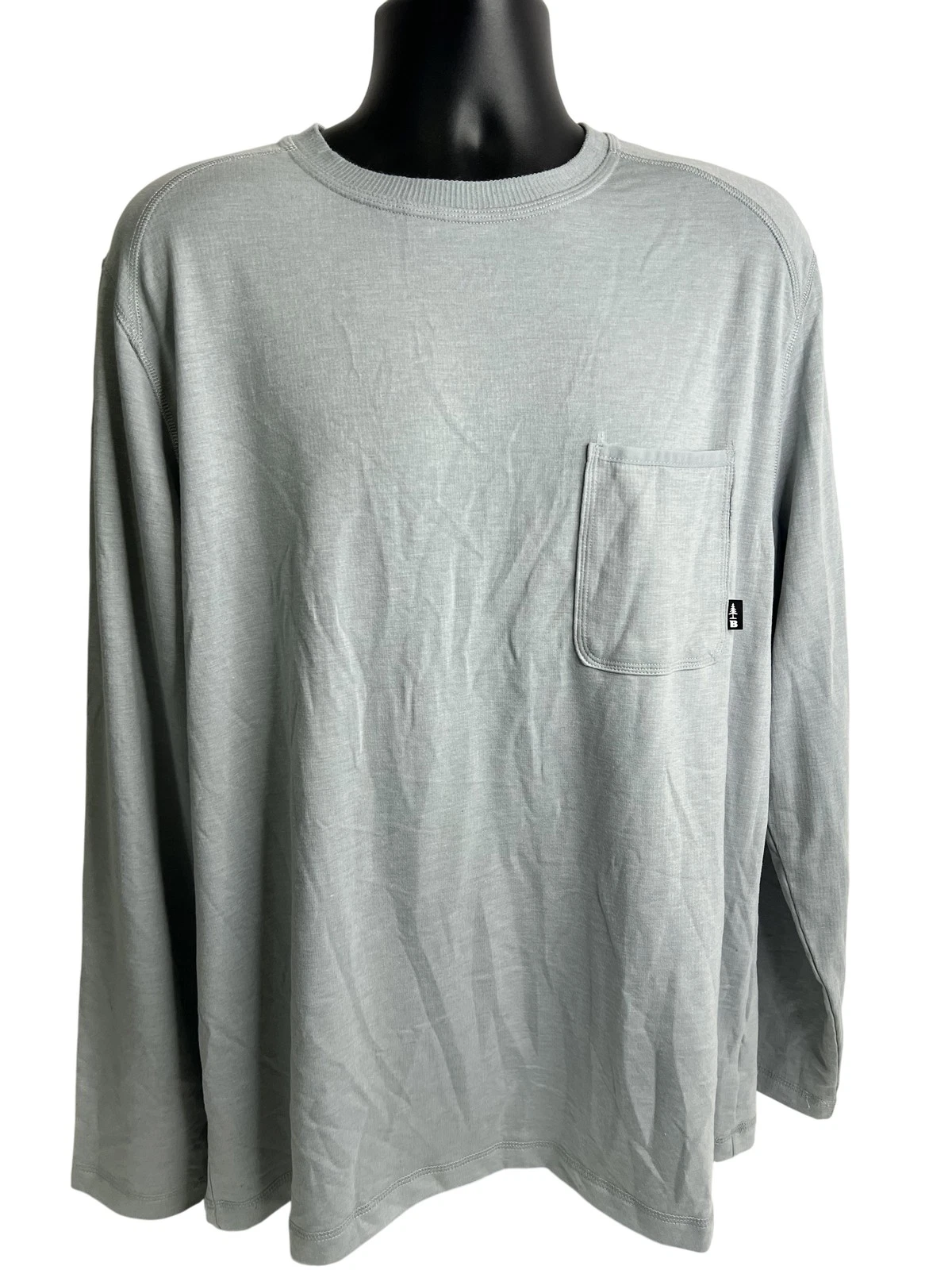 Bass Outdoor Shirt Mens XL Quarry Gray Utility Long Sleeve Pocket 30211539-YG3