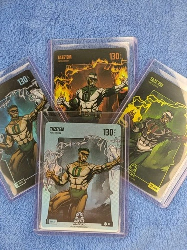 2024 Bo Jackson's Battle Arena Taze'em- Ice, Fire, Ice & Blue Ice Battlefoils,X4