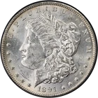 1891-CC GSA Morgan Silver Dollar NGC MS61 Key Date Nice Eye Appeal