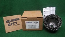 4" Single Row Knotted Wire Brush Weiler 5/8-11 Mount .023" Wire 12316