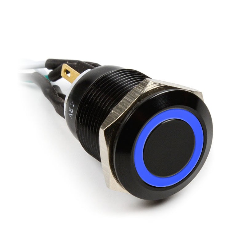 Impactics Vandalismustaster 19mm IP65 blaue LED LAN_22_IP65_ALB_BL_1