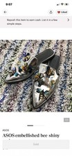 ASOS Women's Metallic Silver Mules