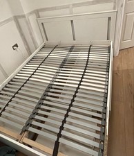 IKEA-Songesand King Bed frame with two storage boxes