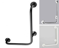 Made to Measure 90° Angle Right or Left Hand Grab Bar, White, Black or Stainless