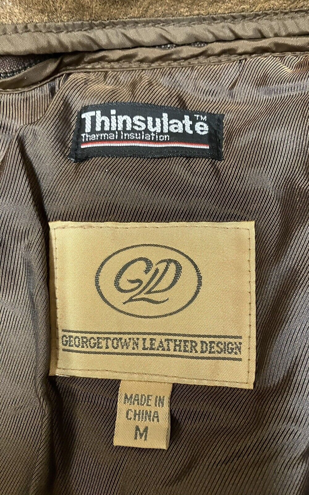 Georgetown Leather Design Men M Brown Zip Bomber … - image 8