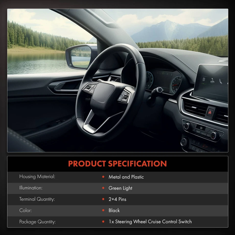 Interruptor de control de crucero del volante para Ford F-150 Mark LT 04-08 4L3Z9C888AAJ Foto 2 de 4