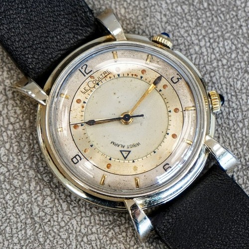 1950 Jaeger-LeCoultre Memovox Wrist Alarm Watch Two-Tone Dial 32mm Wristwatch - Picture 9 of 13