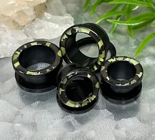 PAIR Camouflage Print Screw Fit Tunnels Plugs Gauges Earlets Camo Body Jewelry