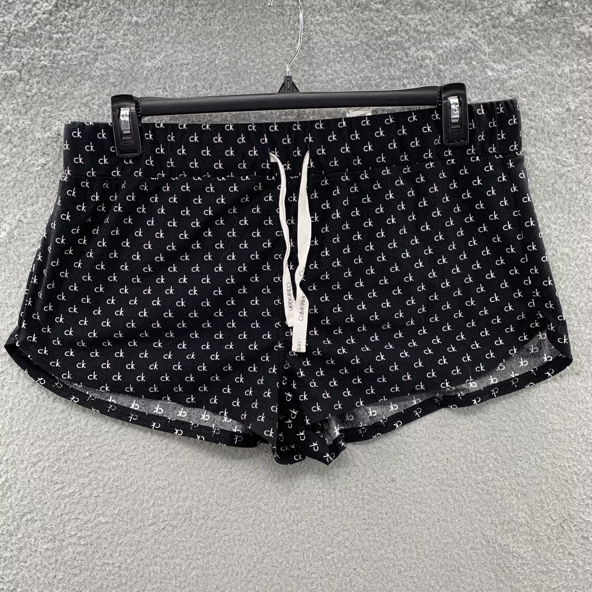 Short de nuit femme Calvin Klein logo noir blanc spell out taille XL