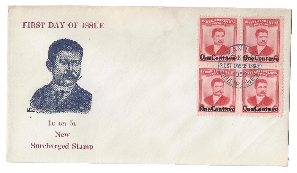 Multi-color sobre de Primer Día sellos de Filipinas