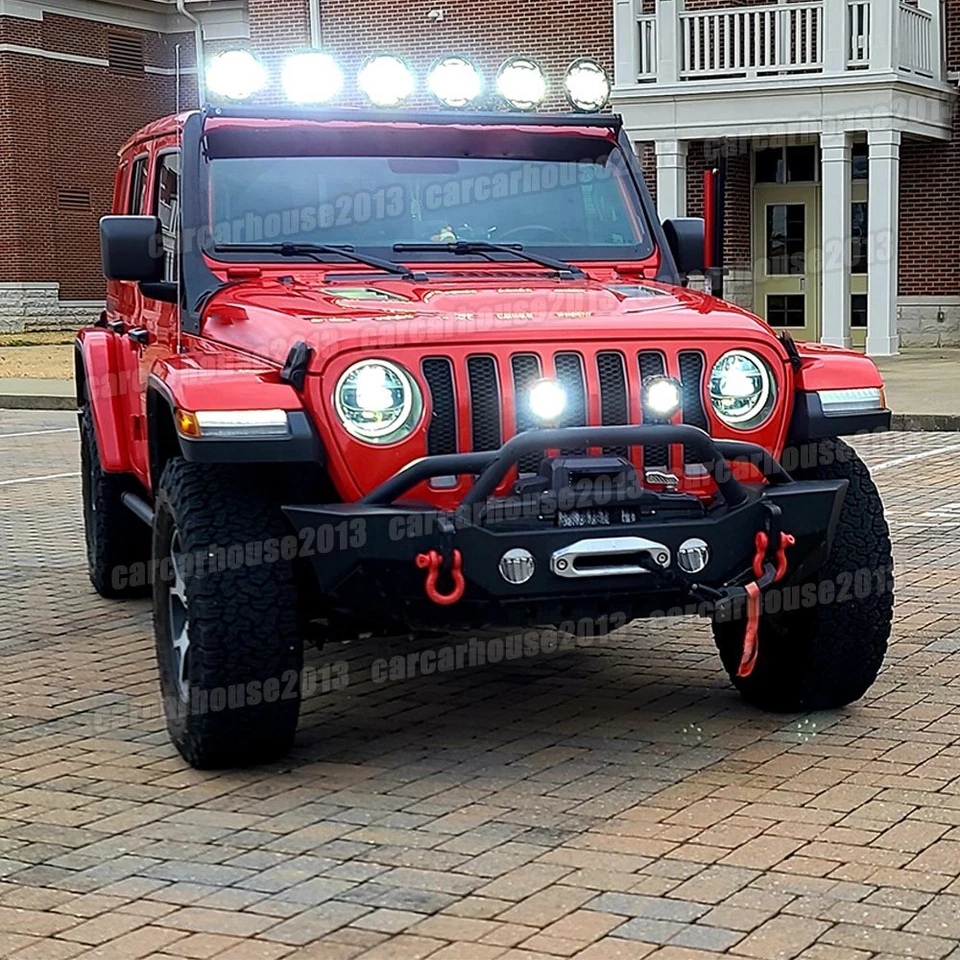 Lâmpadas de direção de feixe de inundação ponto barra de luz LED redonda 7" polegadas SUV caminhão offroad - Imagem 3 de 4
