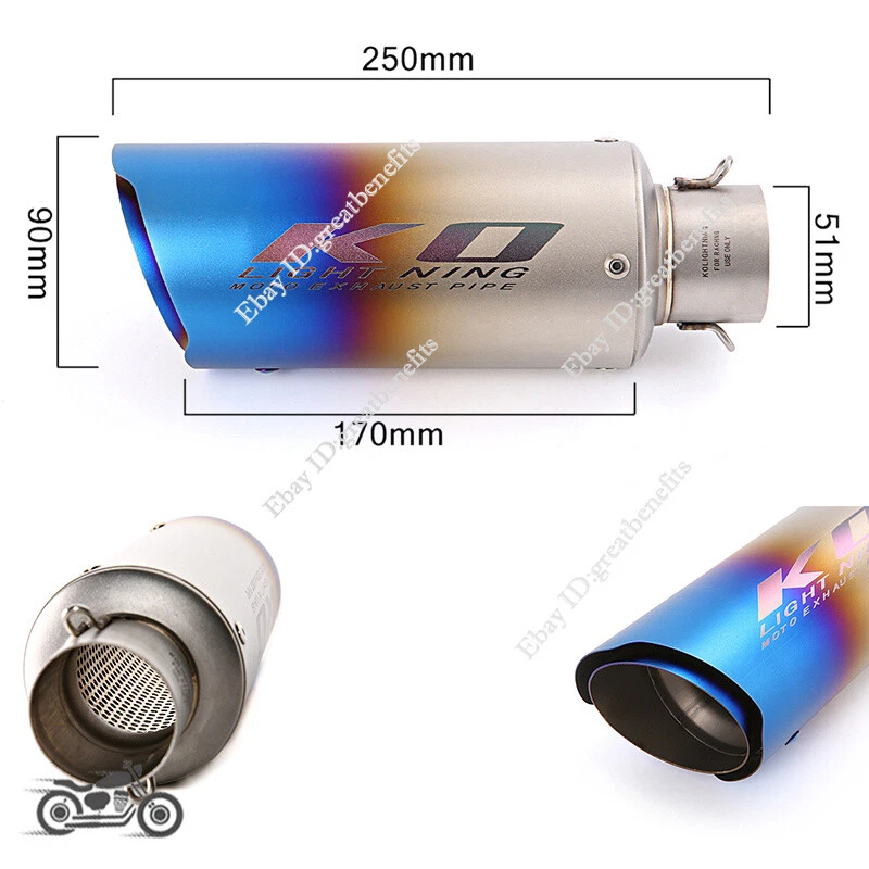 Silenciador de tubo de enlace de escape medio 51 mm para CF-Moto NK650 NK400 MT650 MT400 Foto 2 de 4