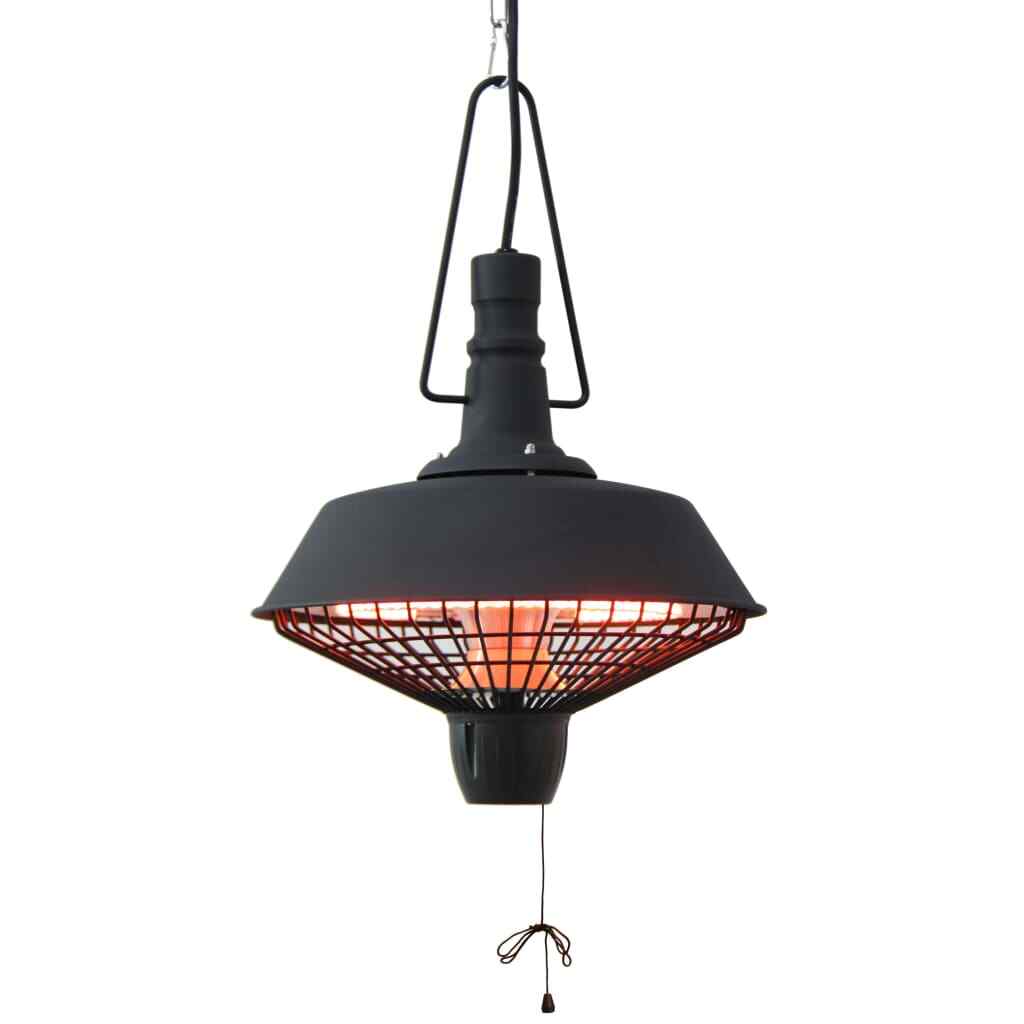 Chauffage suspendu Sunred Indus 2100W halogène noir pour terrasse