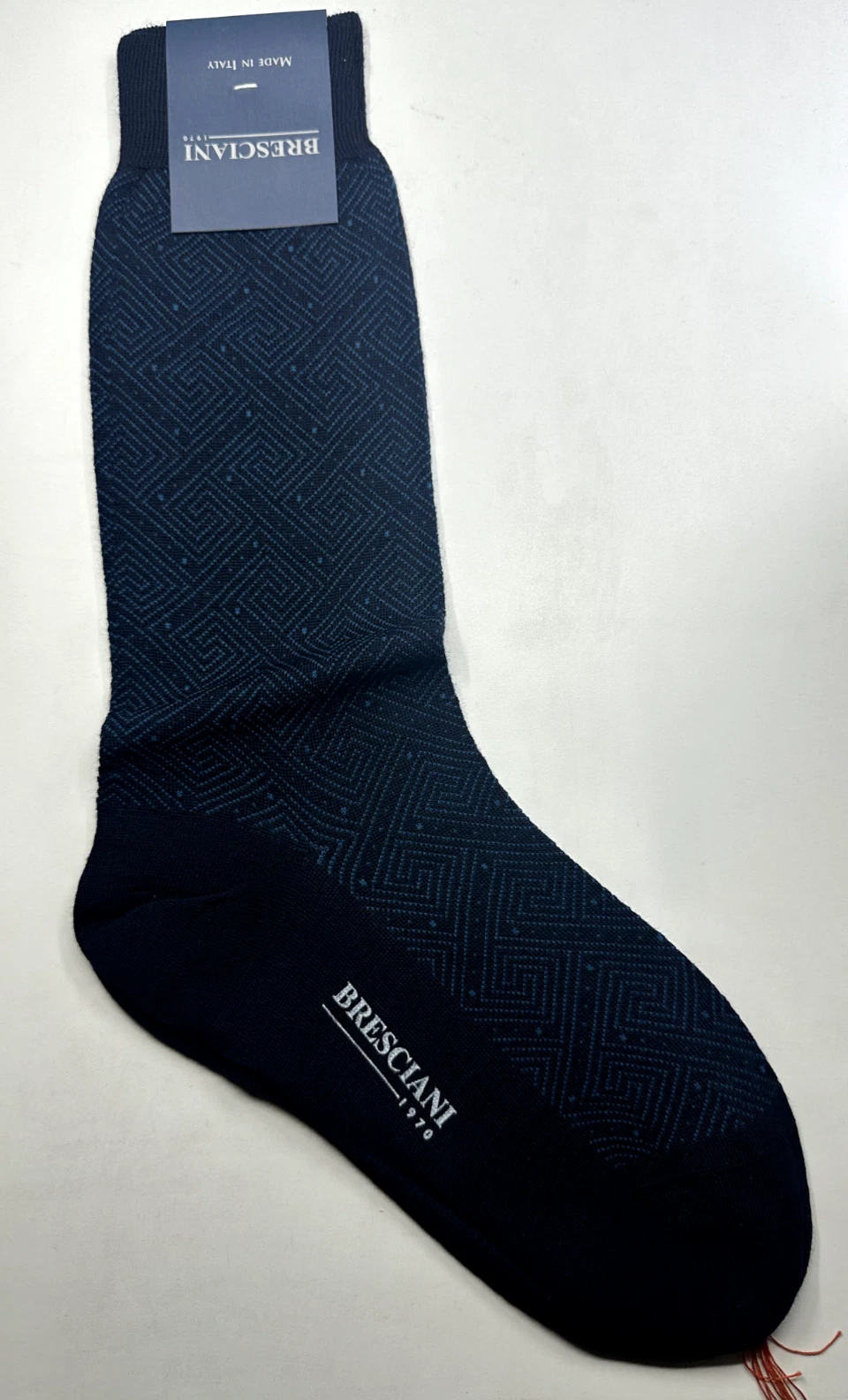 BRESCIANI Men Italian Socks Gray/Black 80%Lana/Wool 20%Poliam/NylonSize SmallNew
