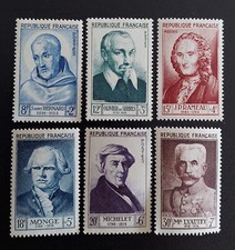 France année 1953 YT 945 à 950 Neuf luxe ** Série Célébrités Françaises