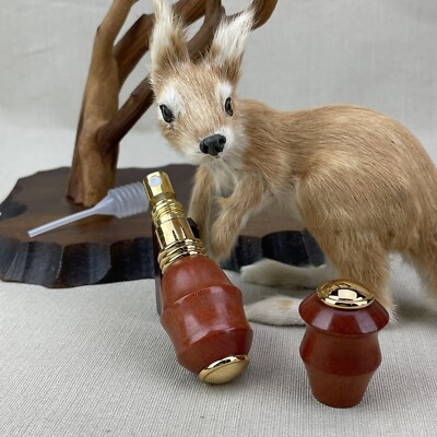 Pink Ivory Wooden Refillable Perfume Atomizer Vintage African