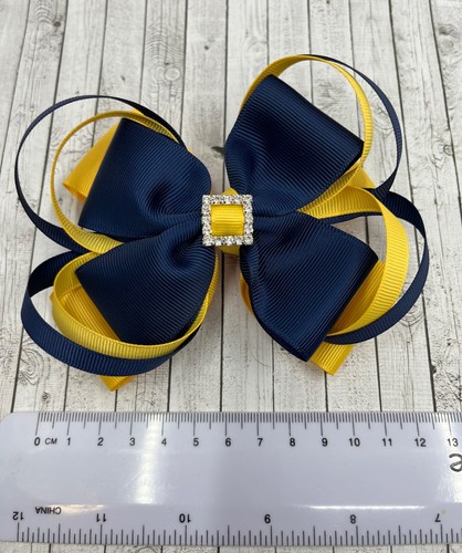 Navy and Yellow Gold School Hair Accessories - Picture 65 of 72
