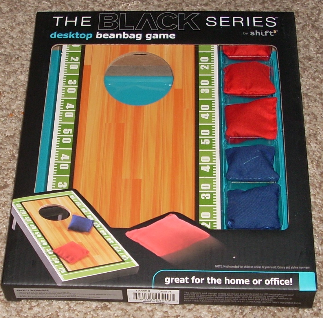 New! Desktop Beanbag Toss Game Cornhole Football Theme The Black Series