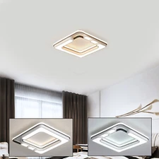 LED Ceiling Light Square Chandelier Hanging Light Fixtures Dimmable w/Remote