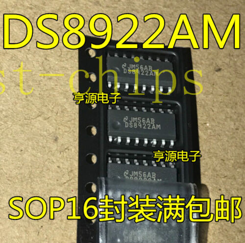 10PCS  DS8922AM Dual Differential Line Driver and Receiver Pairs SOP-16   #WD6 - Bild 1 von 4