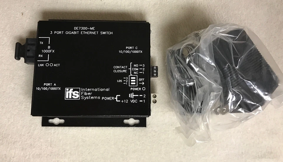 NEW GE Security IFS DE7300-ME - 3 Port Gigabit Ethernet Transceiver 62.5/125μm - Image 4 of 4