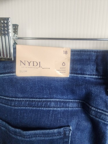 NYDJ Womens Blue Lift Tuck Technology Sheri Slim Jeans Size 18 - Picture 8 of 11