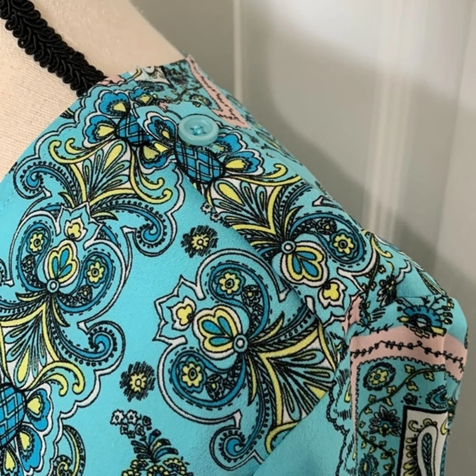 UNDERCOVER Victoria’s Secret Paisley Belted Button Down Shirt Dress Sz L