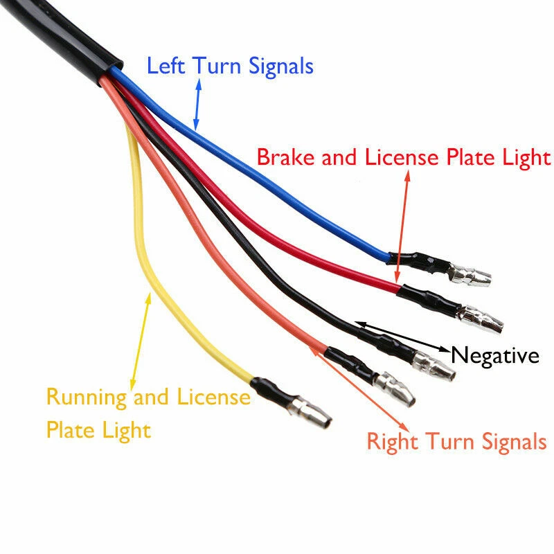 Luz LED doble cola integrada señal de giro freno matrícula motocicleta Foto 4 de 4