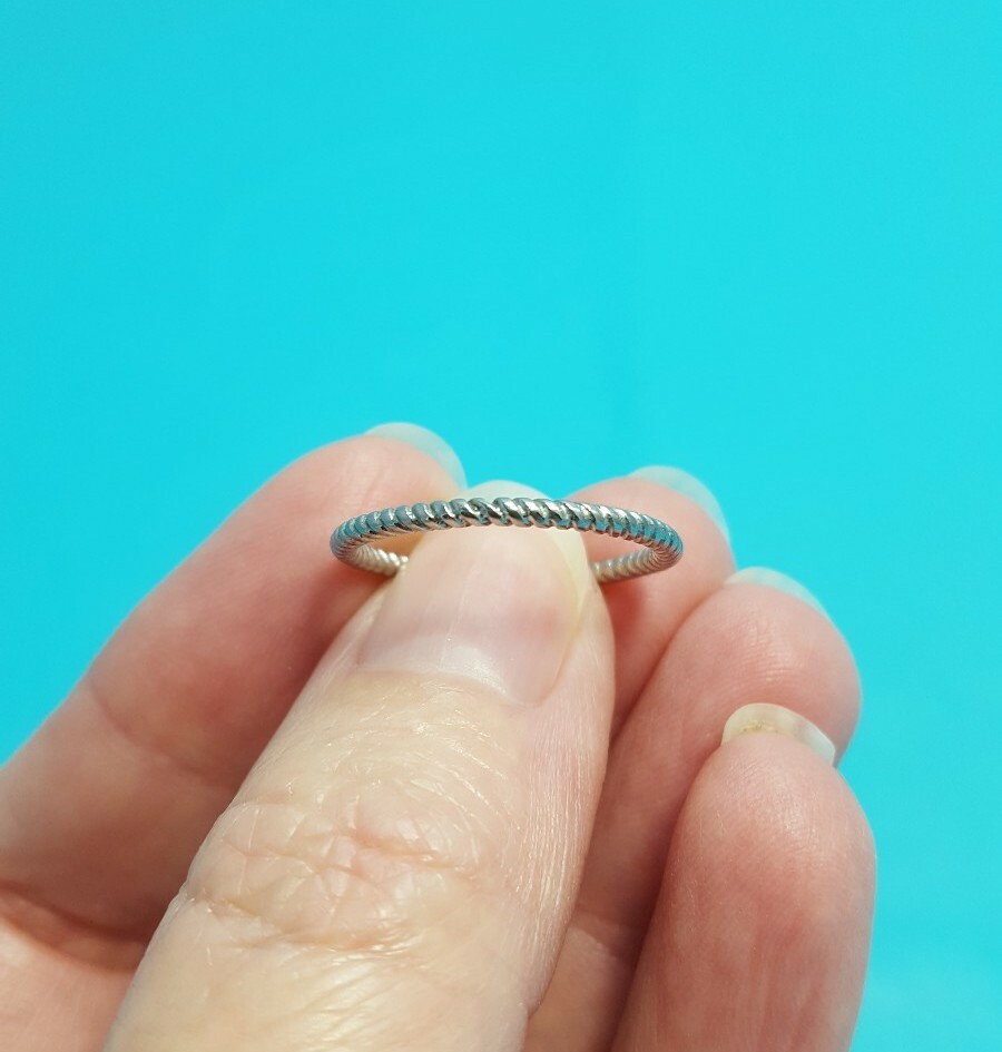 Authentic HSN Silver Tone Twisted Design Thin Sta… - image 5