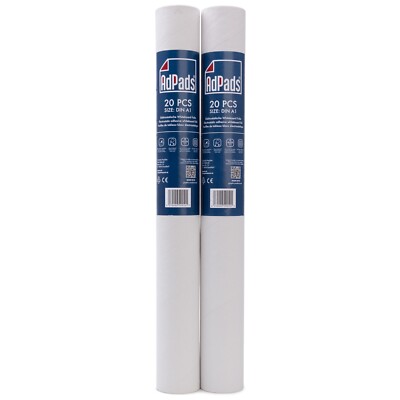 Whiteboard Folie A1 elektrostatisch haftend | Flipchart-Folie 2Roll 2x20 Blatt