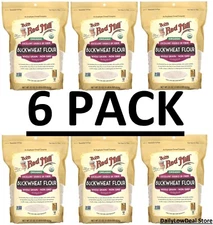 6 PACK - Bob's Red Mill Organic Buckwheat Flour 22 oz (Total 132 oz)