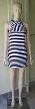 BEC & BRIDGE Black & White Striped Halter Dress Clubwear Cocktail Smart Casual