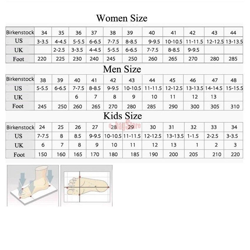 Birkenstock Size Chart