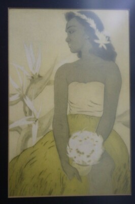 Vintage Royal Hawaiian Hotel Menu by John Kelly Hawaii Hula Dancer
