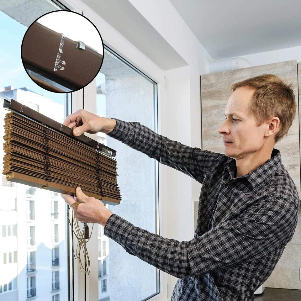 Valance Clips for Blinds 2 Inch Hidden Channel Window Blind Clips Clear Plastic - Image 3 of 4