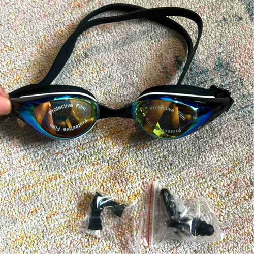 New UV Protection Swimming Goggles Adjustable Adult Nose Clips and Ear plugs - Picture 2 of 4