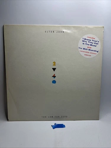 Elton John Too Low For Zero LP Vinyl EX/VG+, 1983 The Rocket Record Co.,HISPD 24