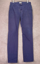 Taylor Stitch 34 Men's Navy Slim Chino Pants Organic Cotton Stretch Blue Work