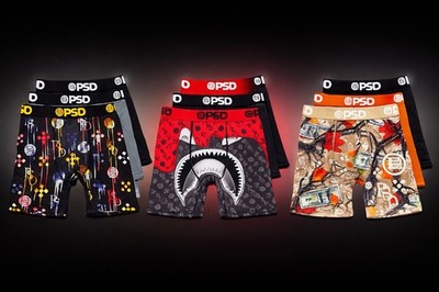 PSD Boxers Underwear  West Coast Multi-Size S M L XL Pack 3