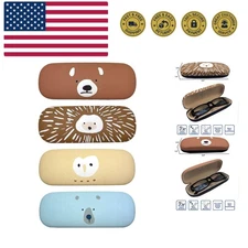 4 PACK / 3 PACK], Printed Pattern Durable Hard Clamshell Eyeglass Case with B...