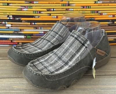 RoperDriving Moc Shoes Brown Canvas Comfort Lounge Men's 9 / 42 NWT